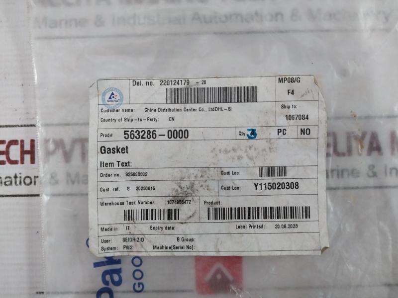 Tetra Pak 563286‑0000 Af Gasket Seal (5100257) – Oem Replacement Part
