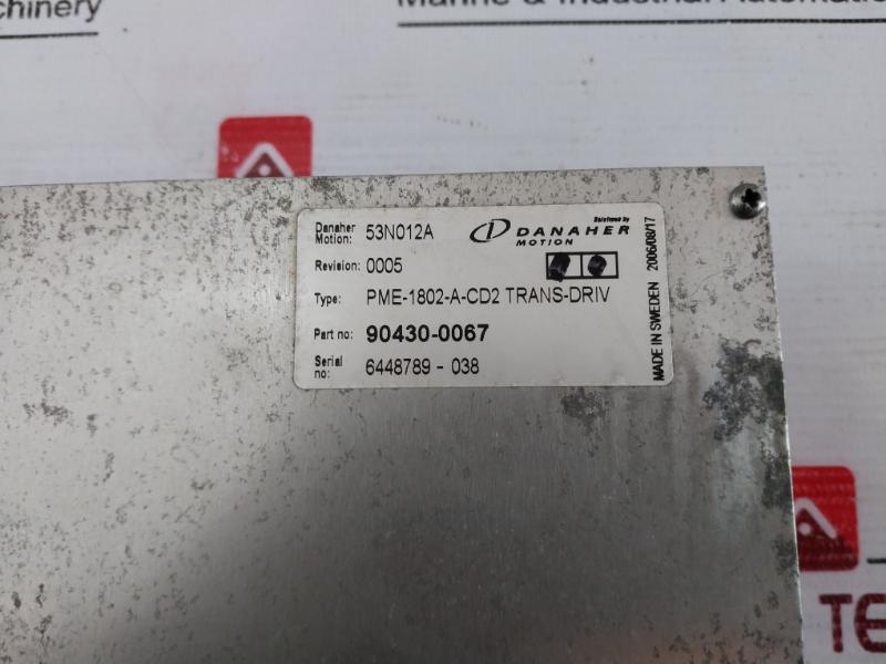 Tetra Pak Pme-1802-a-cd2 Drive Controller 195Vdc 0-180Vdc