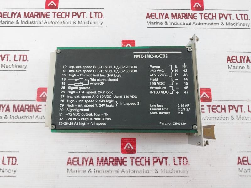 Tetra Pak Pme-1802-a-cd2 Drive Controller 195Vdc 0-180Vdc