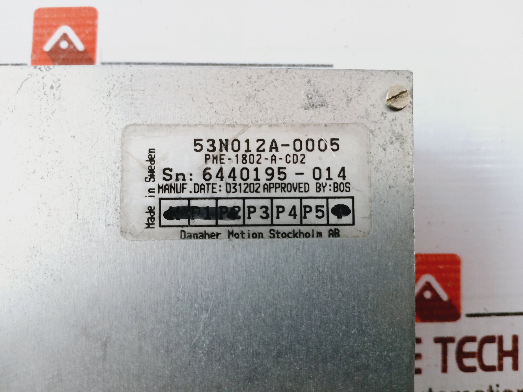 Tetra Pak Pme-1802-a-cd2 Motor Controller 53N012A-0005 Rpc 320 0527