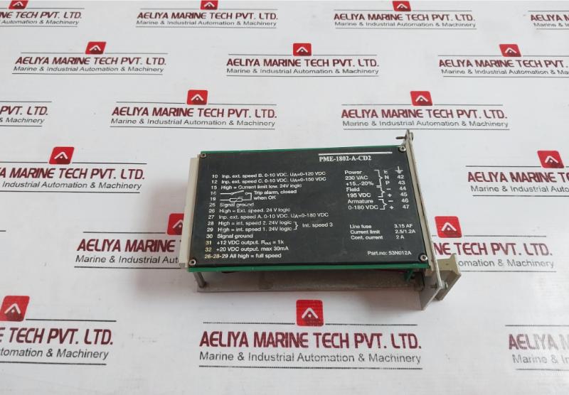 Tetra Pak Pme-1802-a-cd2 Motor Controller 53N012A Rev 0005 230 Vac 90430-67