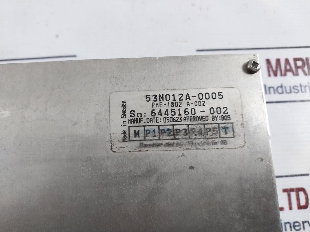 Tetra Pak Pme-1802-a-cd2 Motor Controller 53n012a, 230vac