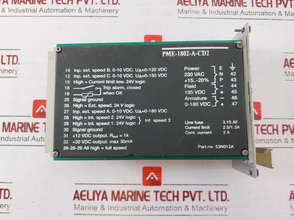 Tetra Pak Pme-1802-a-cd2 Motor Controller 90603-2560 2.5/1.2a