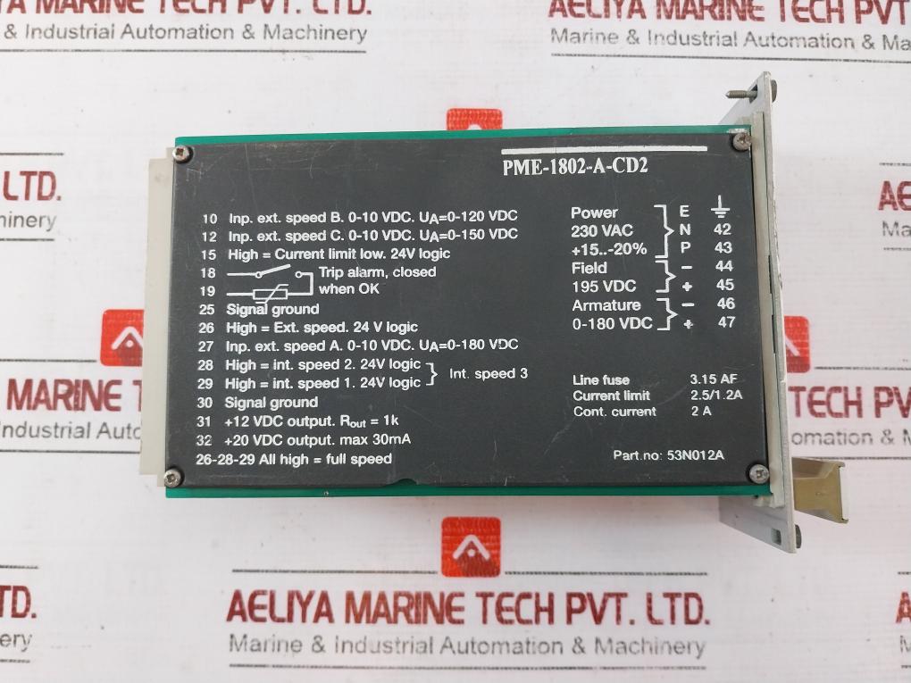 Tetra Pak Pme-1802-a-cd2 Motor Controller 90603-2560 2.5/1.2A
