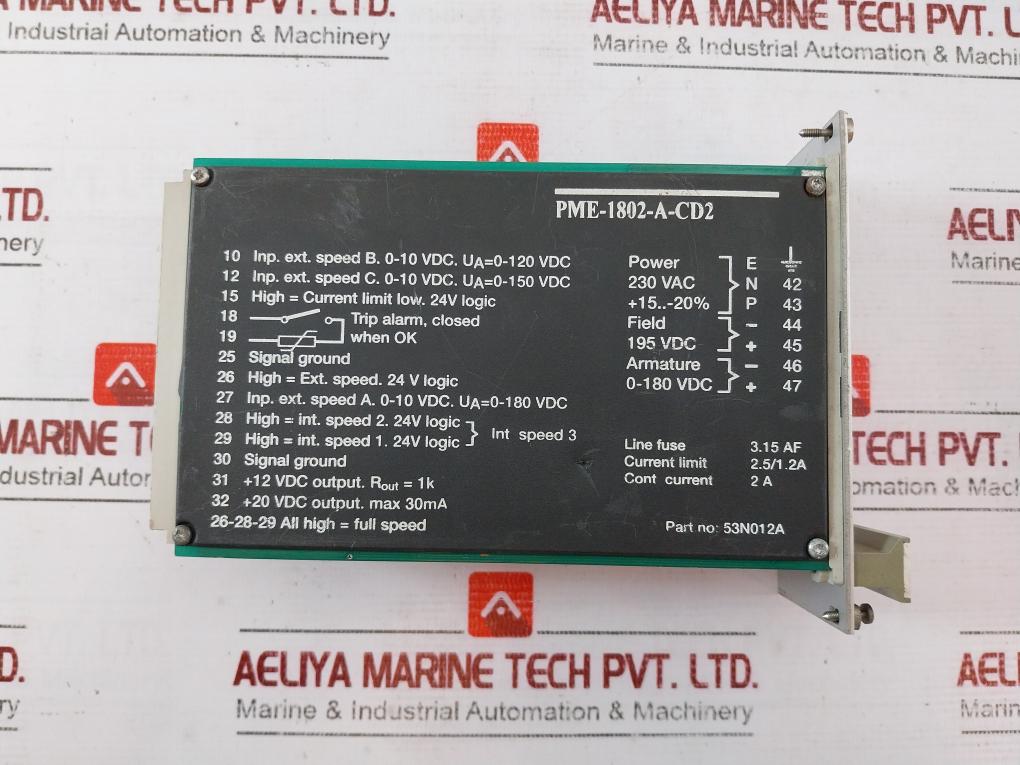 Tetra Pak Pme-1802-a-cd2 Power Supply Module 90603-2560 195 Vdc