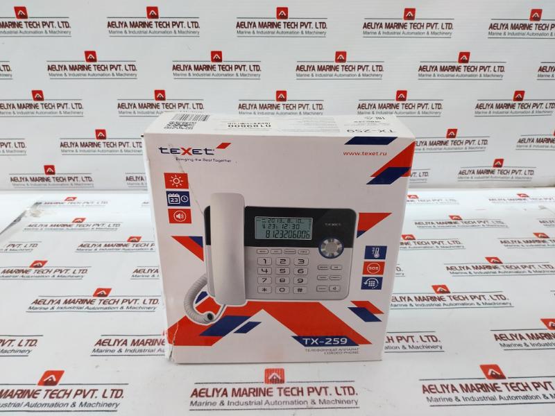Texet Tx-259 Wired Landline Telephone Set (Display Backlight, Aon/caller Id, Speakerphone, Auto Dial, Thermometer, Date And Time Indication)