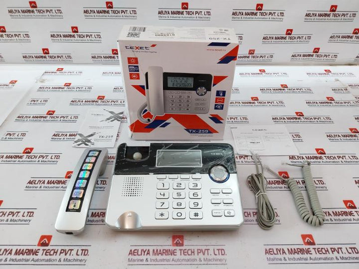 Texet Tx-259 Wired Landline Telephone Set (Display Backlight, Aon/caller Id, Speakerphone, Auto Dial, Thermometer, Date And Time Indication)