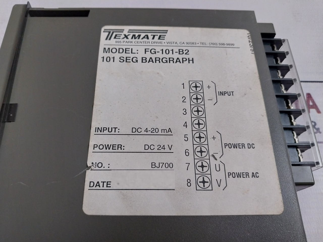 Texmate Fg-101-b2 6504074 Telescope Joint Packer Lower Tmfg101B 24Vdc
