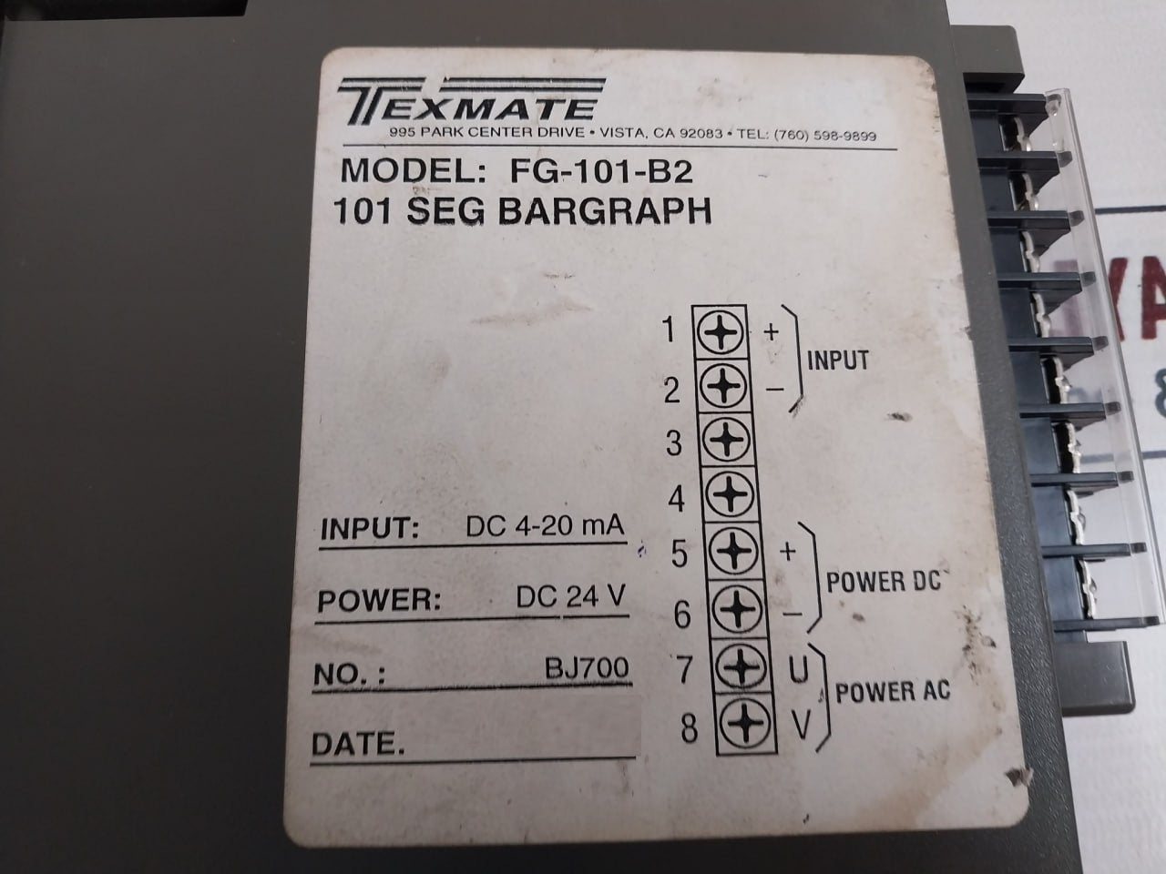 Texmate Fg-101-b2 6504074 Shear Accumulator Pressure Tmfg101B 24Vdc