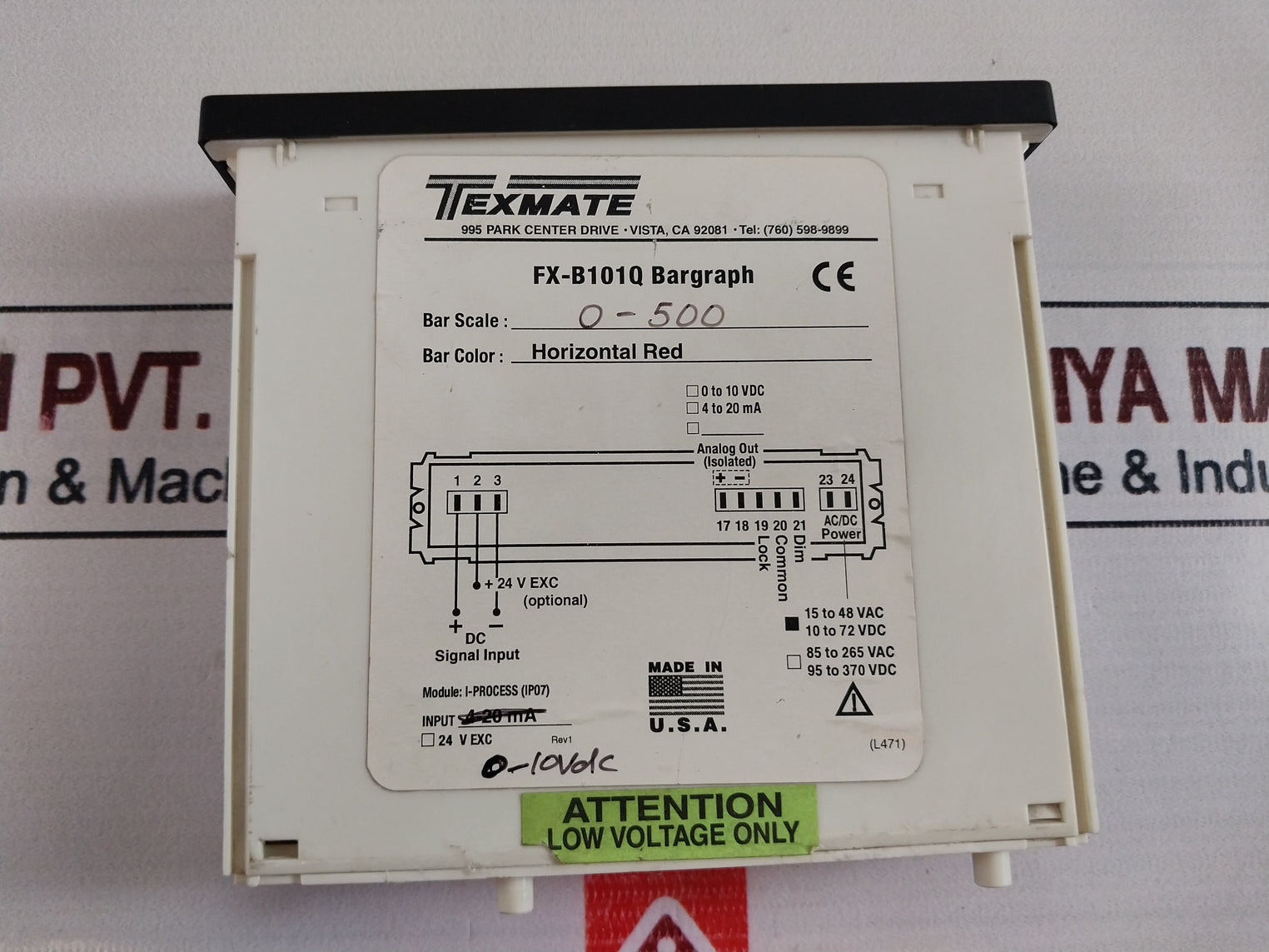 Texmate Fx-b101Q Bargraph Horizontal Red Meter I-process(Ip07)