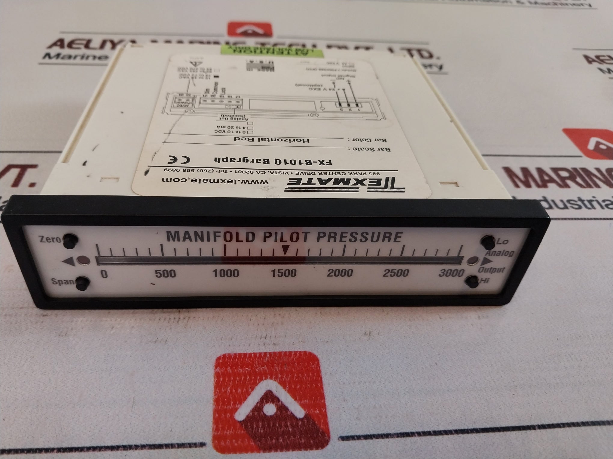 Texmate Fx-b101Q Bargraph Manifold Pilot Pressure 0-3000