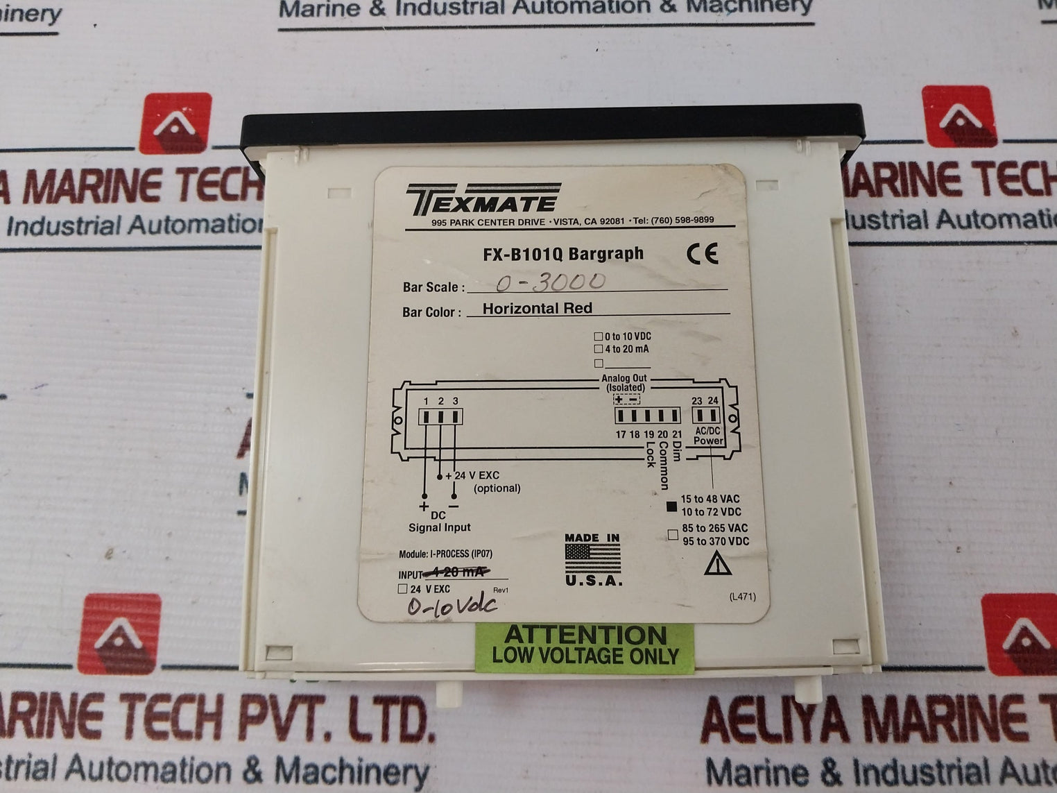 Texmate Fx-b101Q Bargraph Meter I-process (Ip07) 0-10 Vdc