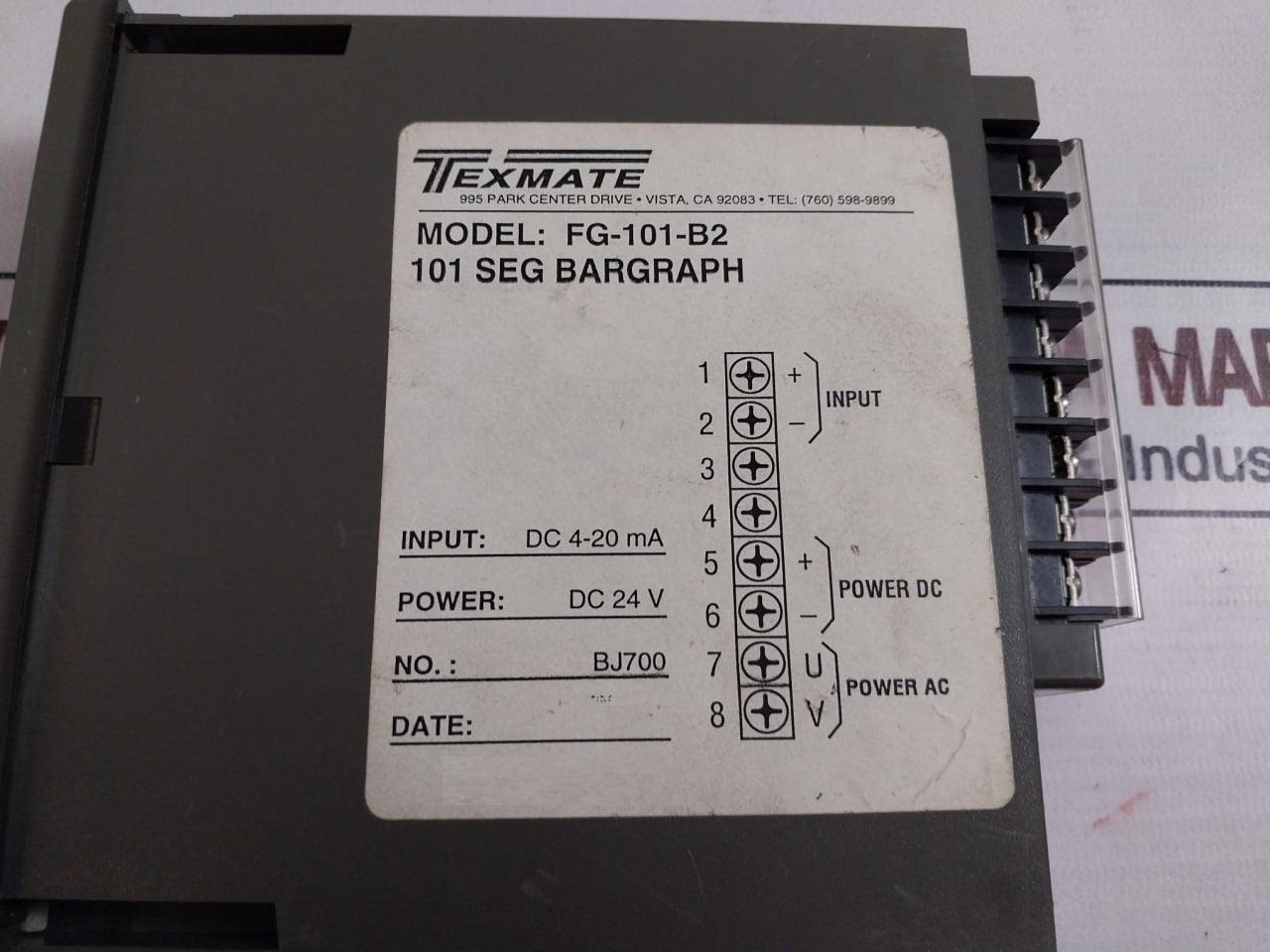 Texmate Shaffer Fg-101-b2 Metermaster Manifold Pilot Pressure 0-3000