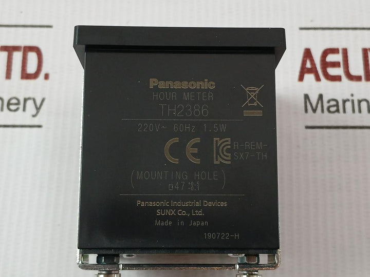 Th2386 Panasonic 220V 60Hz Hour Meter