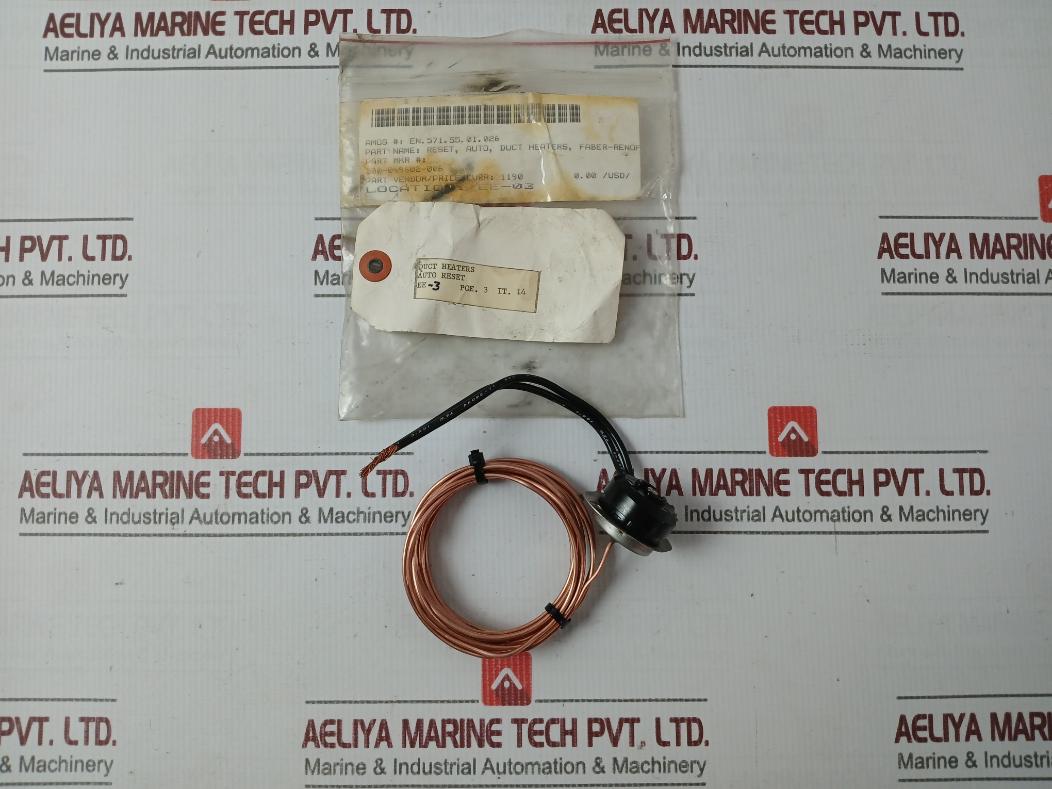 Therm-o-disc A7748 Automatic Reset Duct Heater Control Used