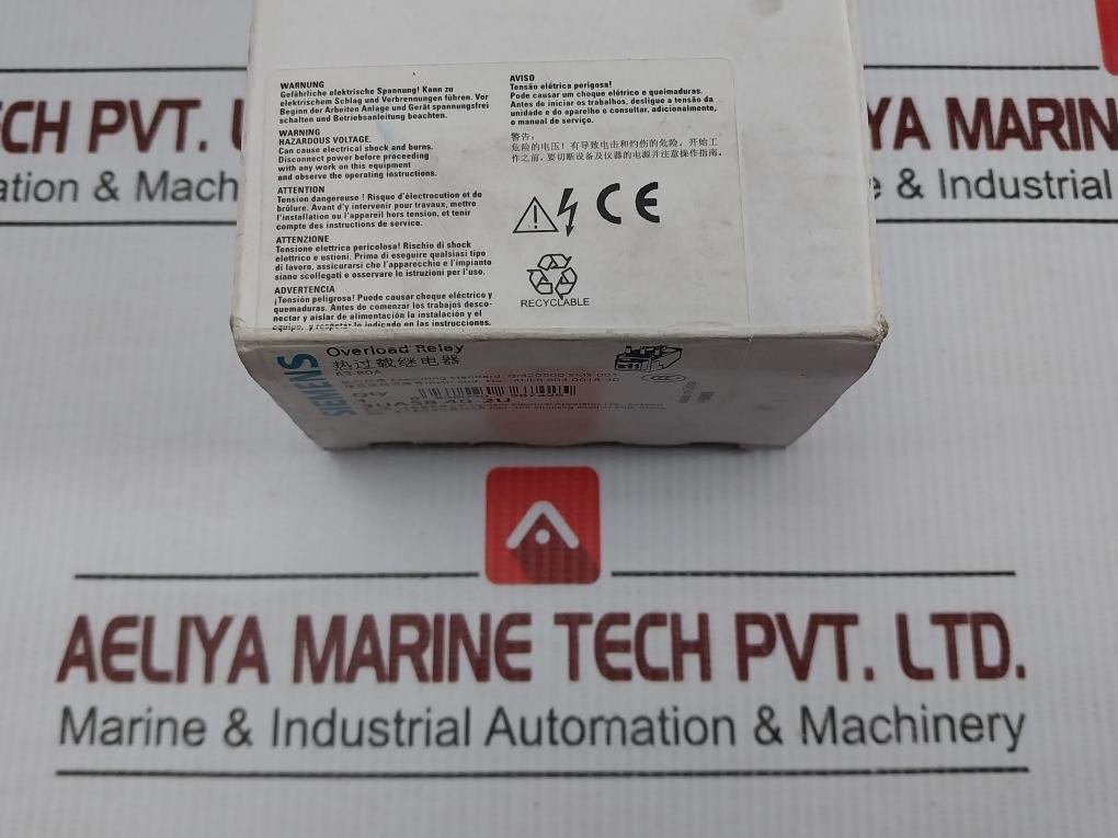 Thermal-Overload-Relay-1000V-Siemens-3Ua58-40-2U-209634-9
