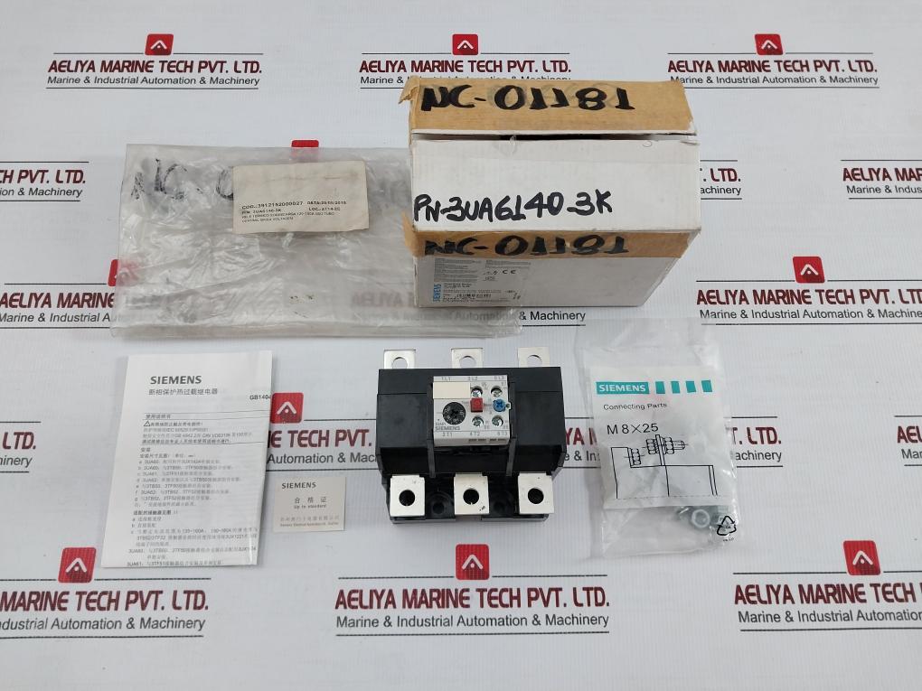 Thermal Overload Relay 1000V 120-150A Siemens 3Ua61 40-3K