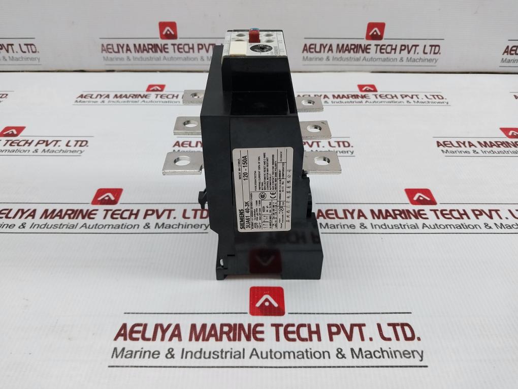 Thermal Overload Relay 1000V 120-150A Siemens 3Ua61 40-3K
