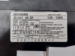 Thermal Overload Relay 1000V 120-150A Siemens 3Ua61 40-3K