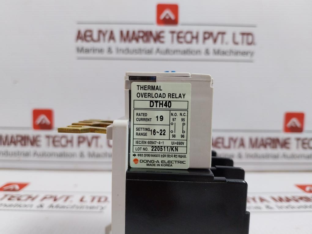 Thermal Overload Relay 19A 690V Dong-a Electric Dth-40