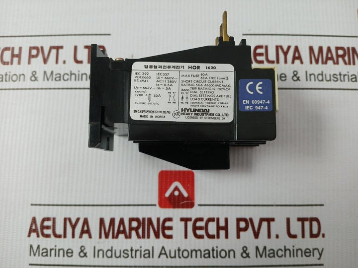 Thermal Overload Relay 600 Vac 0.5A Hyundai Hor 1K 20