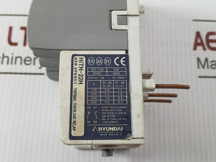 Thermal Overload Relay 690V/5A Hyundai Hith-22H