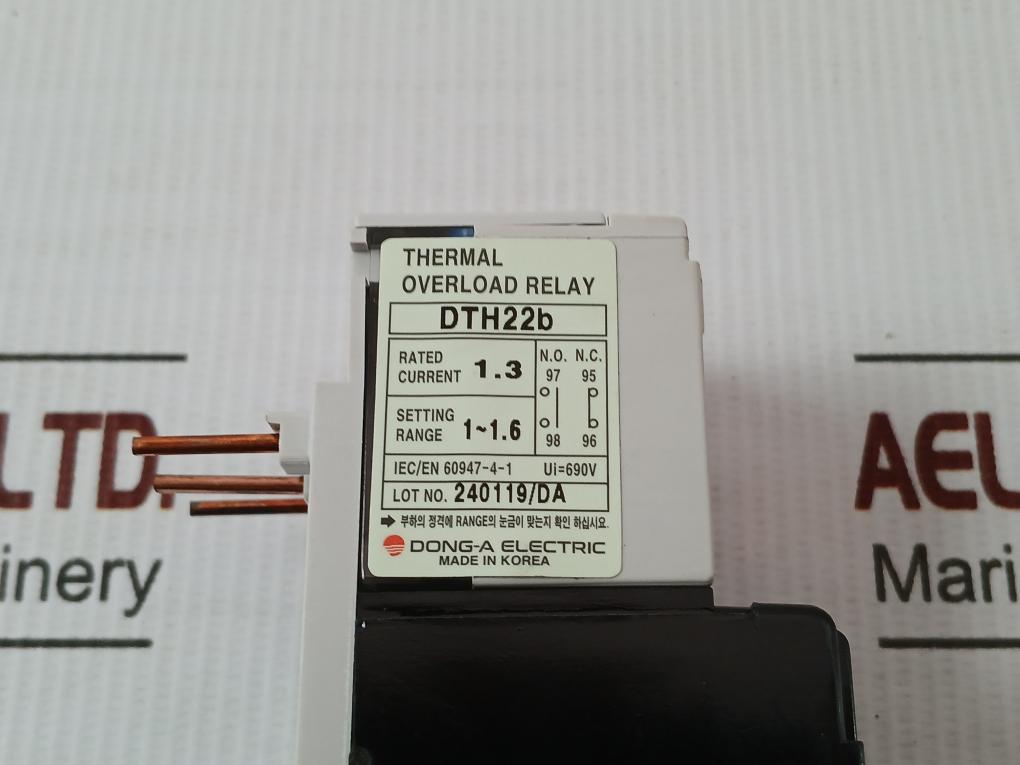 Thermal Overload Relay Dth-22B Dong-a Electric 690V/1.3A