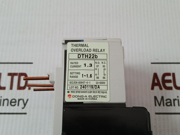 Thermal Overload Relay Dth-22B Dong-a Electric 690V/1.3A