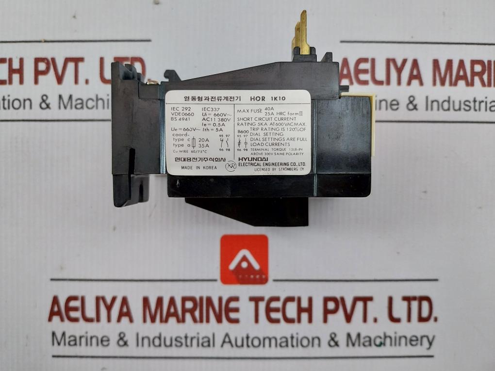 Thermal Overload Relay Hor 1K 10 Hyundai 7-10A