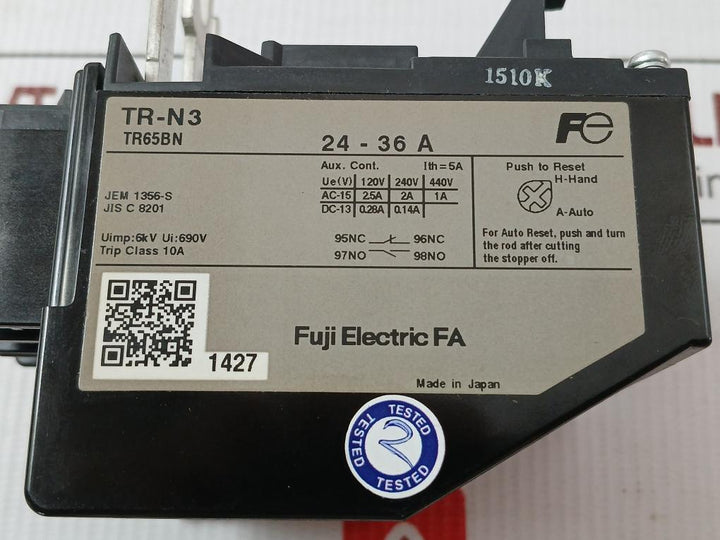 Thermal Overload Relay Tr65Bn Fuji Electric 690V