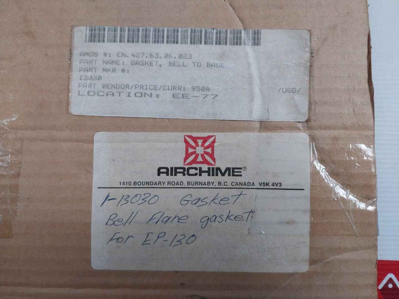 Thermo-tork Tn-9000 Bell Flare Gasket