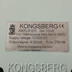Thermocouple Amplifier Connection Box 12-35V Dc Kongsberg Ga-100/E