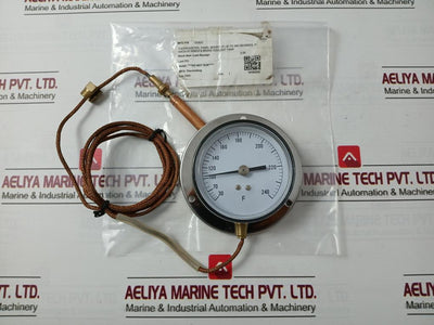Thermoking 12U637 Analog Panel Mount Thermometer For 30 To 240 Degrees