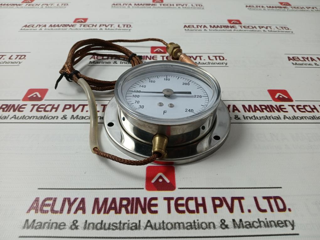 Thermoking 12U637 Analog Panel Mount Thermometer For 30 To 240 Degrees