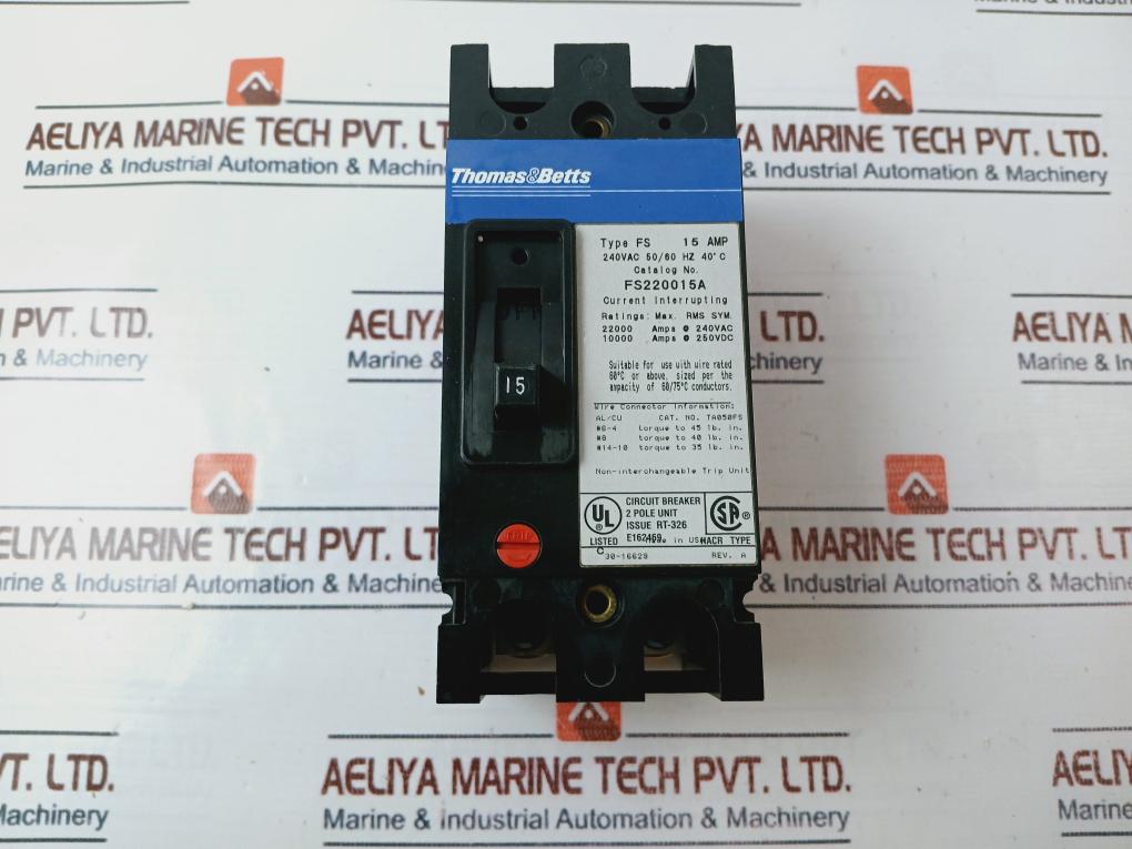 Thomas & Betts Fs220015A Circuit Breaker 2 Pole Unit Ta050Fs