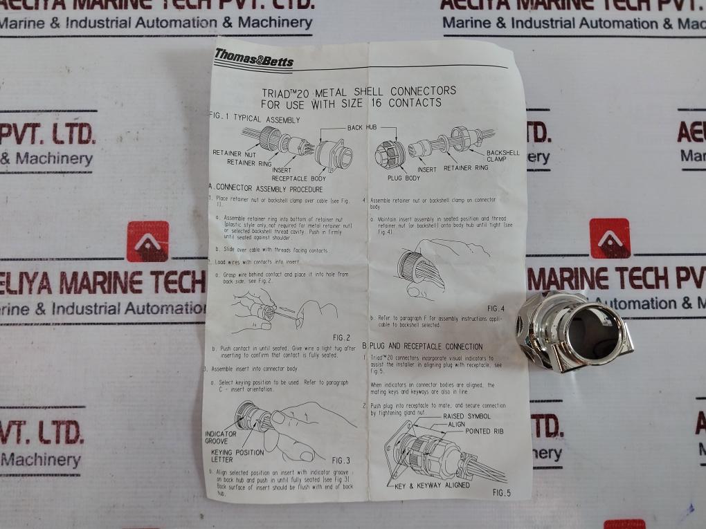 Thomas & Betts M178Sr-70 Metal Shell Connector For Size 16 Contacts