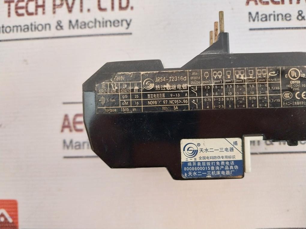 Tianshui 213 Electrical Jrs4-12316D Thermal Overload Relay