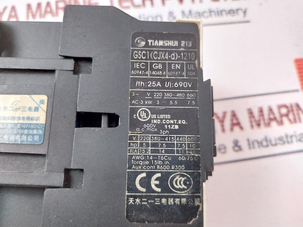 Tianshui 213 Gsc1 (Cjx4-d)-1210 Contactor