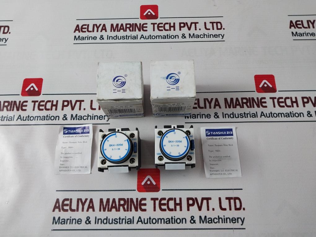 Tianshui 213 Sk4-220D Pneumatic Time Delay Block 0.1~3S, 690V 10A