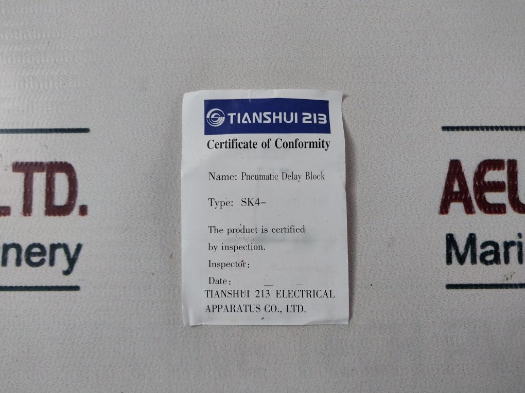 Tianshui 213 Sk4-220D Pneumatic Time Delay Block 0.1~3S, 690V 10A