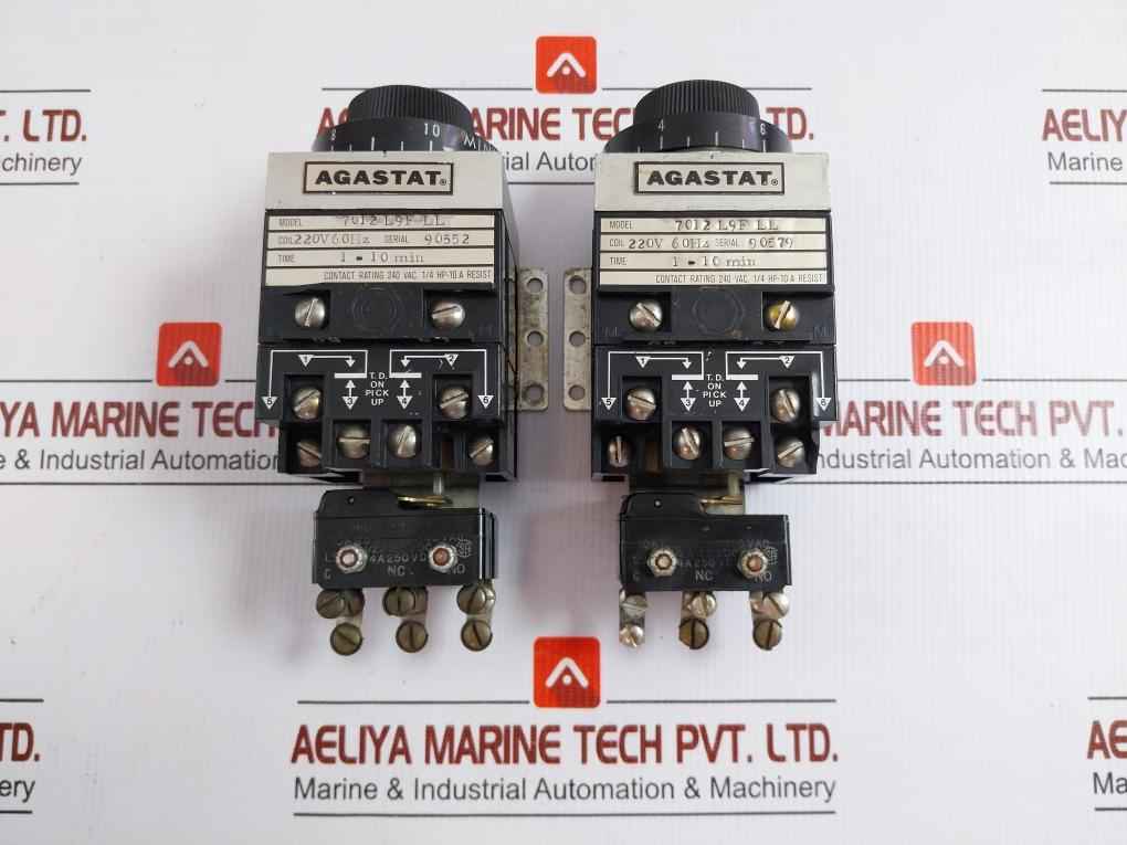 Time Delay Relay 220V 1-10 Minute Timer Agastat 7012L9F Ll