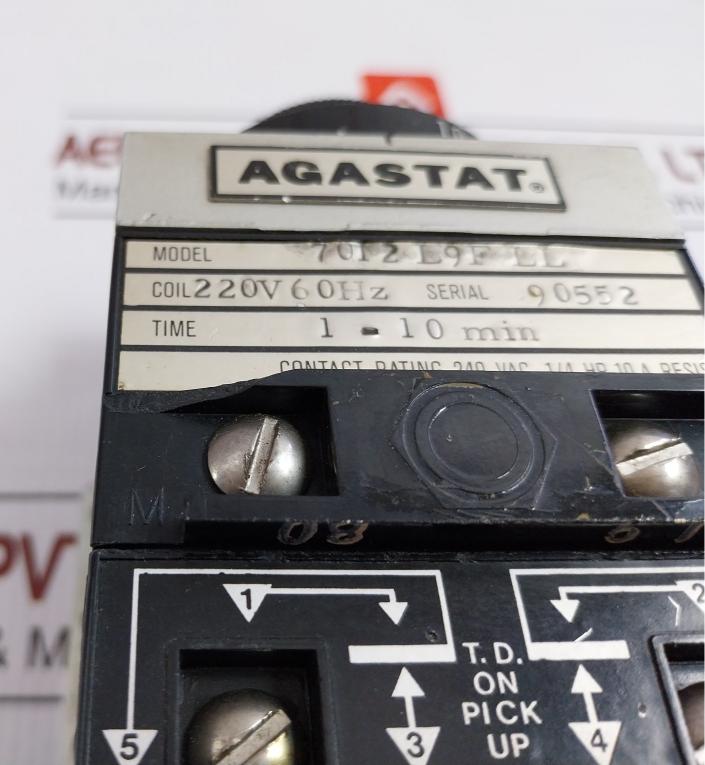 Time Delay Relay 220V 1-10 Minute Timer Agastat 7012L9F Ll