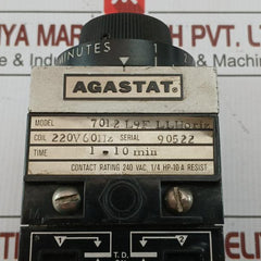 Time Delay Relay 7012 L9F Llhoriz Agastat 60Hz