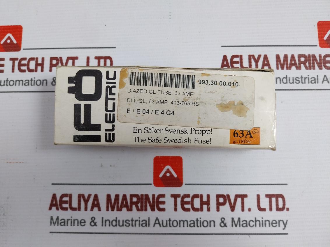 Time Lag Diazed Fuse Link By Ifo Electric Cee16 - 63A 500V (1 Box = 5 Pcs)