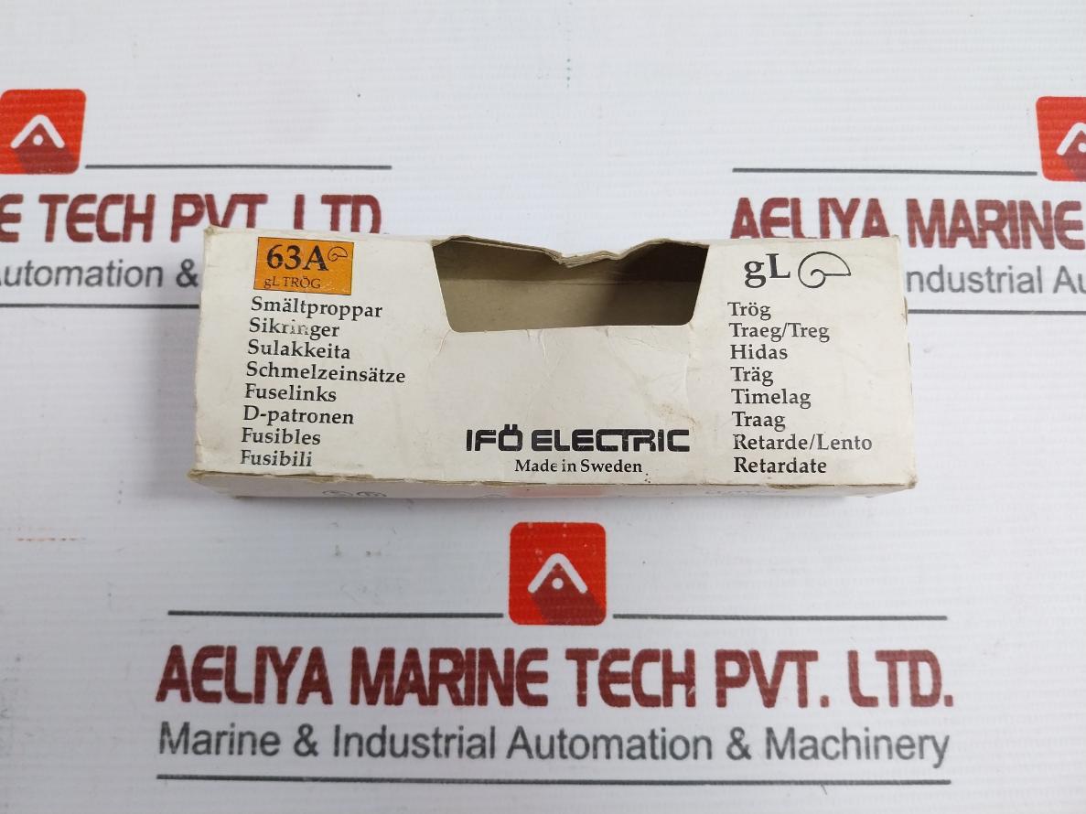 Time Lag Diazed Fuse Link By Ifo Electric Cee16 - 63A 500V (1 Box = 5 Pcs)