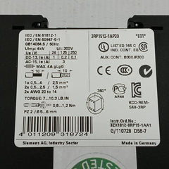 Timing Relay 3Rp1512-1Ap30 Siemens 1,5-30 S