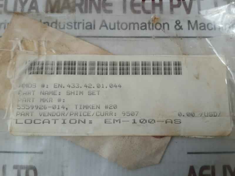 Timken Gearbox Spacer Shim Set Sku: 202041