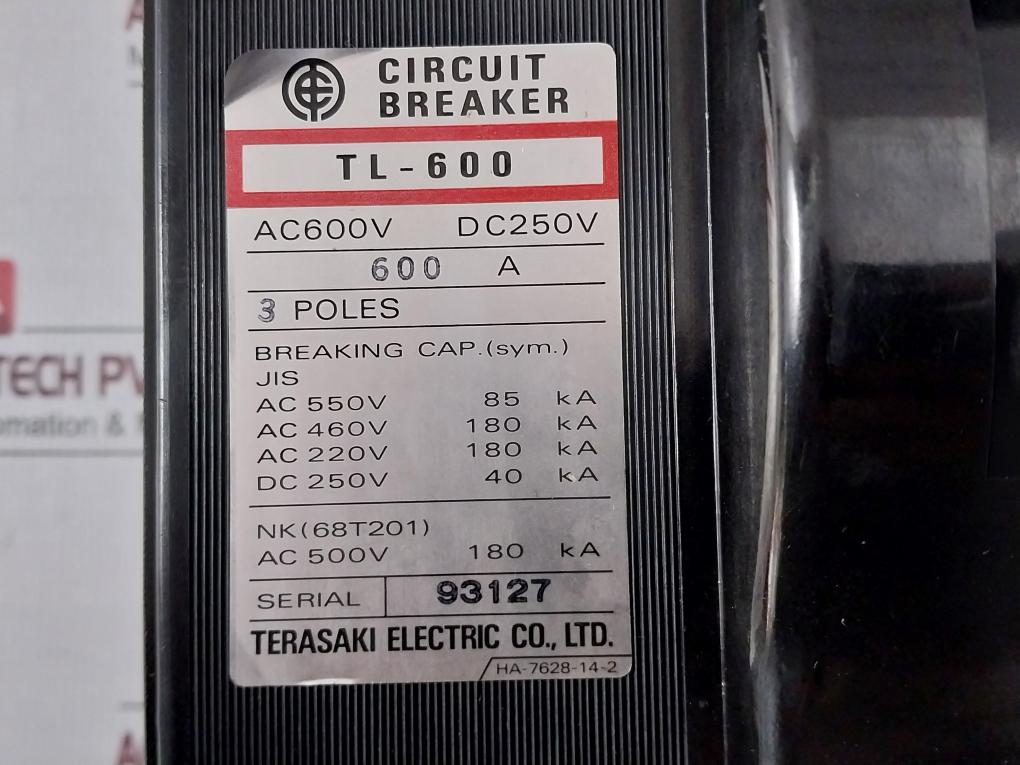Tl-600-Circuit-Breaker-3-Pole-Dc250V-Terasaki-Electric-208842-7