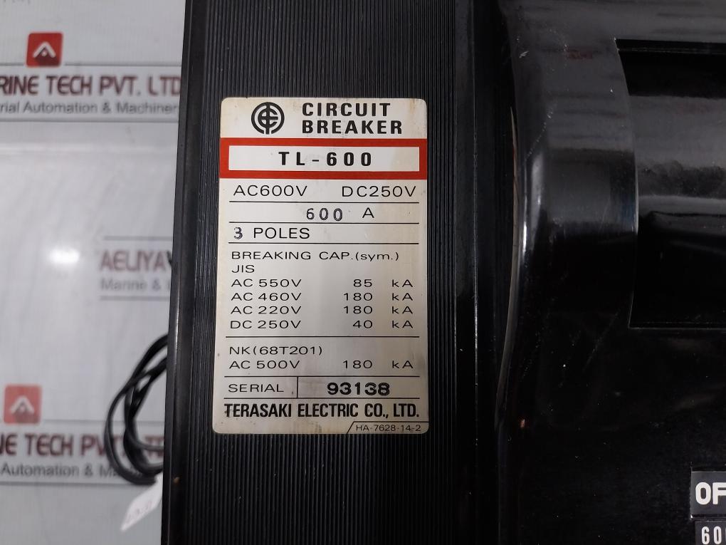 Tl-600 Terasaki Electric Circuit Breaker 200-480V 50/60Hz