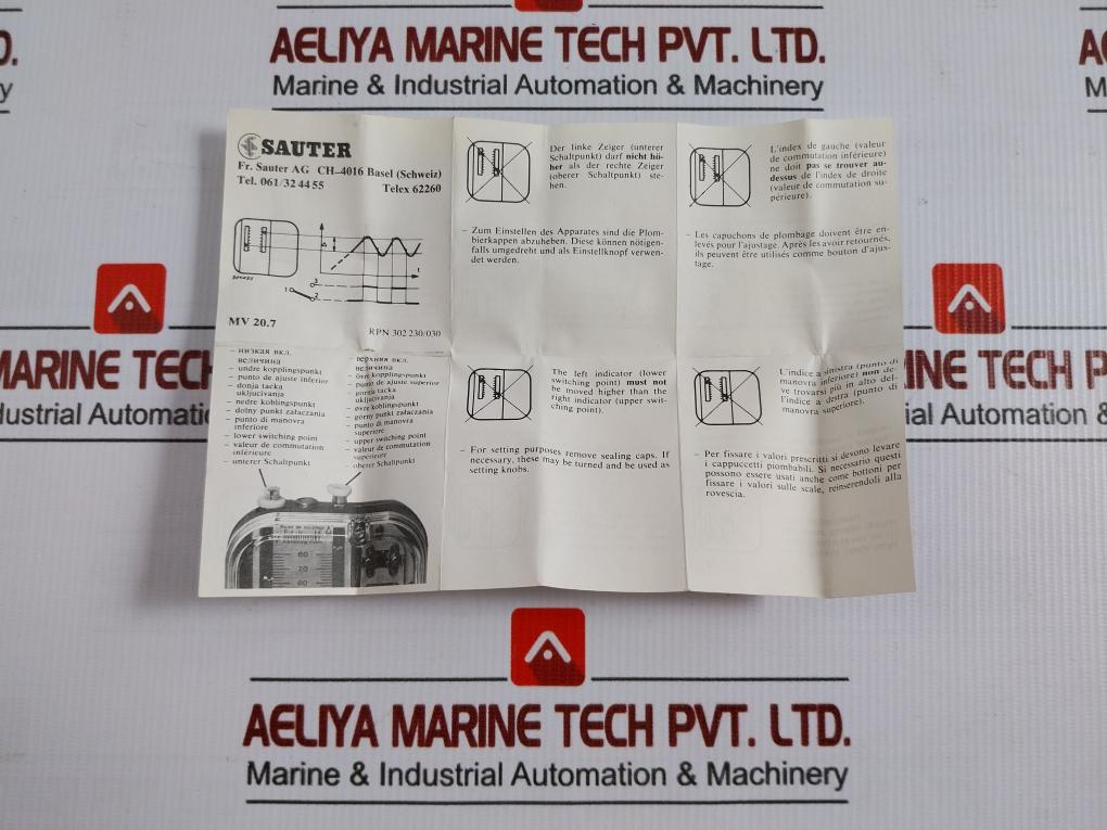 Tlc 7B 17 F001 Temperature Switch 0 To 40°C Sauter